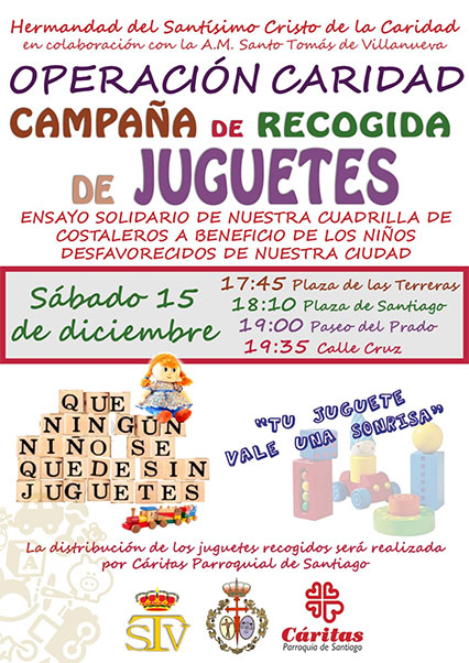 Operación Caridad - Campaña de recogida de juguetes. Ensayo solidario de costaleros.