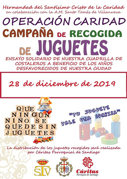 Operación Caridad. Ensayo solidario de costaleros para la recogida de juguetes. 28 de diciembre de 2019
