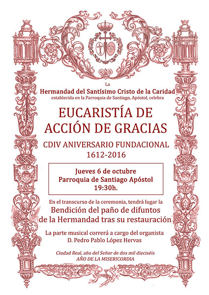 Eucaristía de acción de gracias por el CDIV Aniversario Fundacional