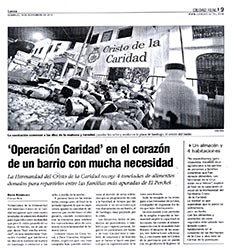 Operación Caridad 2013 en el Diario Lanza de Ciudad Real